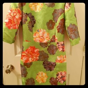 Queen Mulock Spring Green Floral Dress